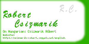 robert csizmarik business card