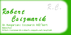 robert csizmarik business card